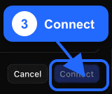 Botón Connect destacado después de seleccionar una cuenta de TikTok Ads